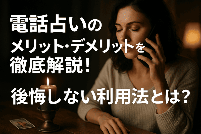 電話占いのメリット・デメリットを徹底解説！後悔しない利用法とは？